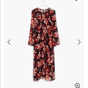 NEW Madewell floral midi dress. J9272